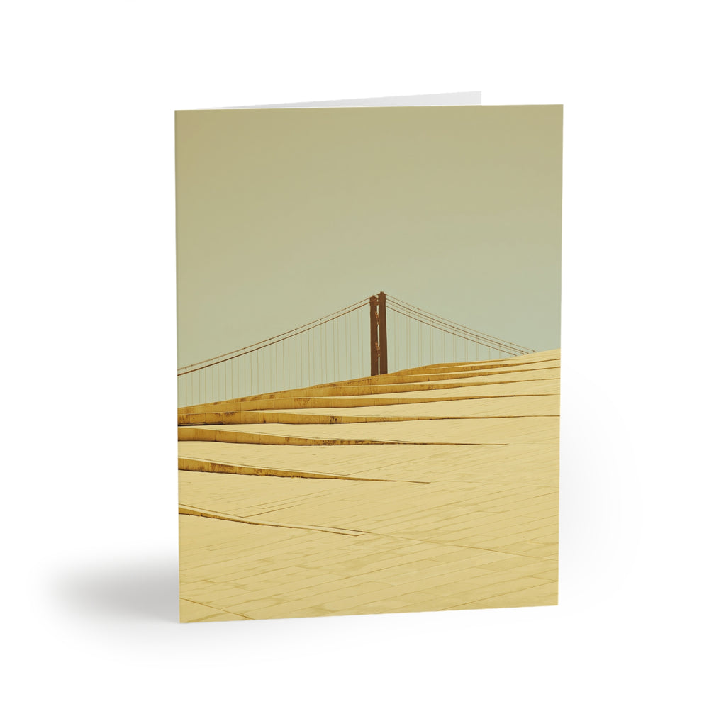 Lisbon's Tiled Dune and Bridge Greeting Card Set