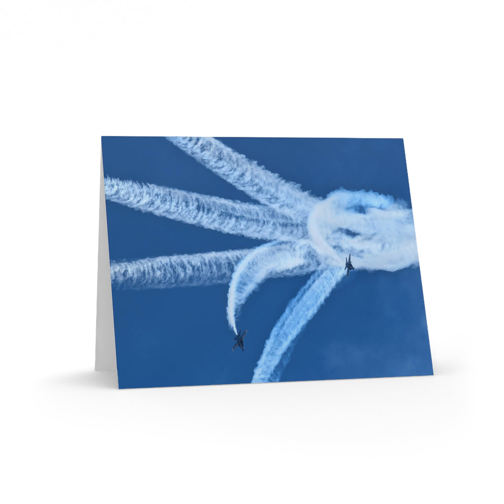 Blue Angels Skywriting in San Diego Greeting Card Set