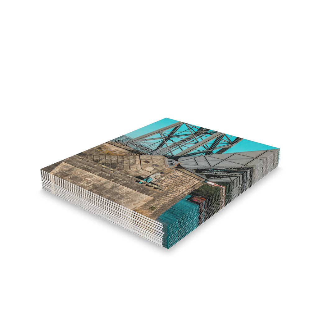 Portugal Bridge with Fisherman Greeting Card Set